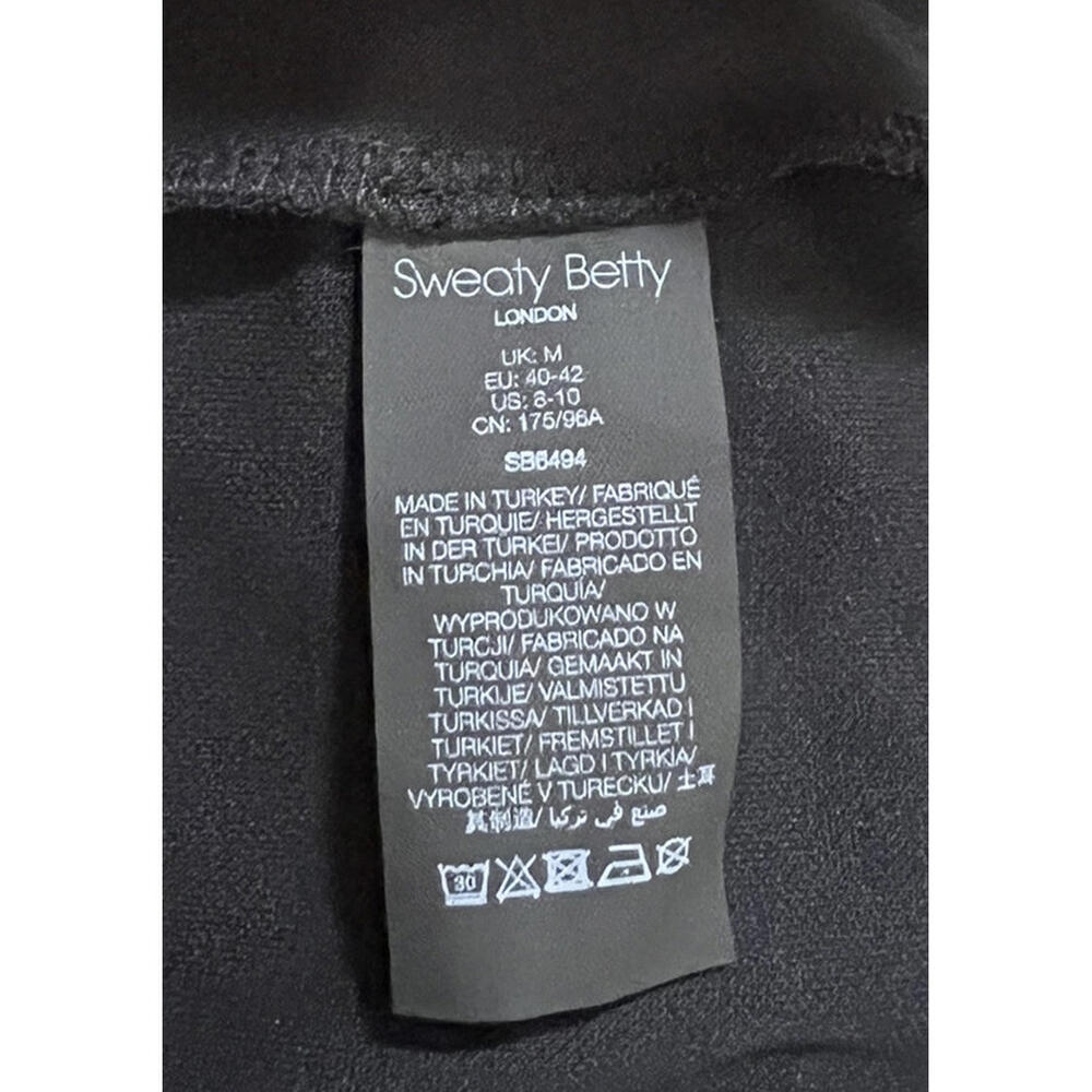 New SWEATY BETTY Cruise V-Neck Wide Leg Cropped Jumpsuit Black Size M Retail$128 - Picture 12 of 12